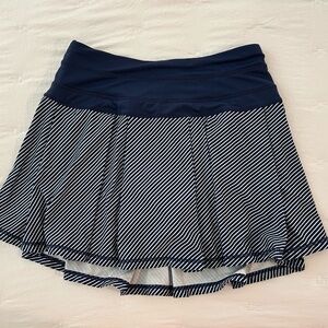 Kyodan Ladies Blue White Tennis Skirt Size XS Pleated Stretch Fabric